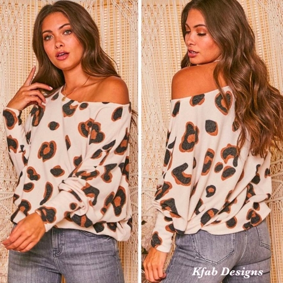 Multi Wear ANIMAL PRINT SOFTEST DOLMAN TOP - Picture 5 of 11